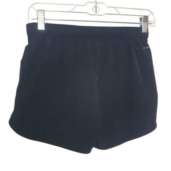 Nike Dri-Fit Athletic Running Shorts XS Black Yellow Double Layer Activewear - Picture 2 of 8